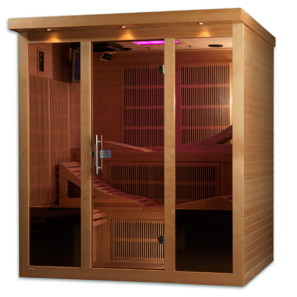 Golden Designs Monaco 6-Person PureTech Near Zero EMF FAR Infrared Sauna, a Saunas by Golden Designs (SCS) available at Dansons Medical