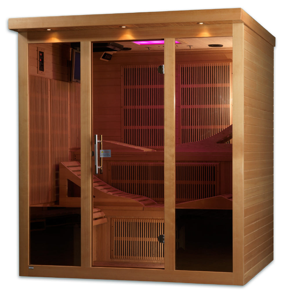 Golden Designs Monaco 6-Person PureTech Near Zero EMF FAR Infrared Sauna, a Saunas by Golden Designs (SCS) available at Dansons Medical