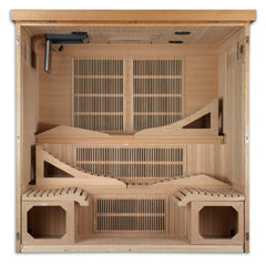 Golden Designs Monaco 6-Person PureTech Near Zero EMF FAR Infrared Sauna, a Saunas by Golden Designs (SCS) available at Dansons Medical