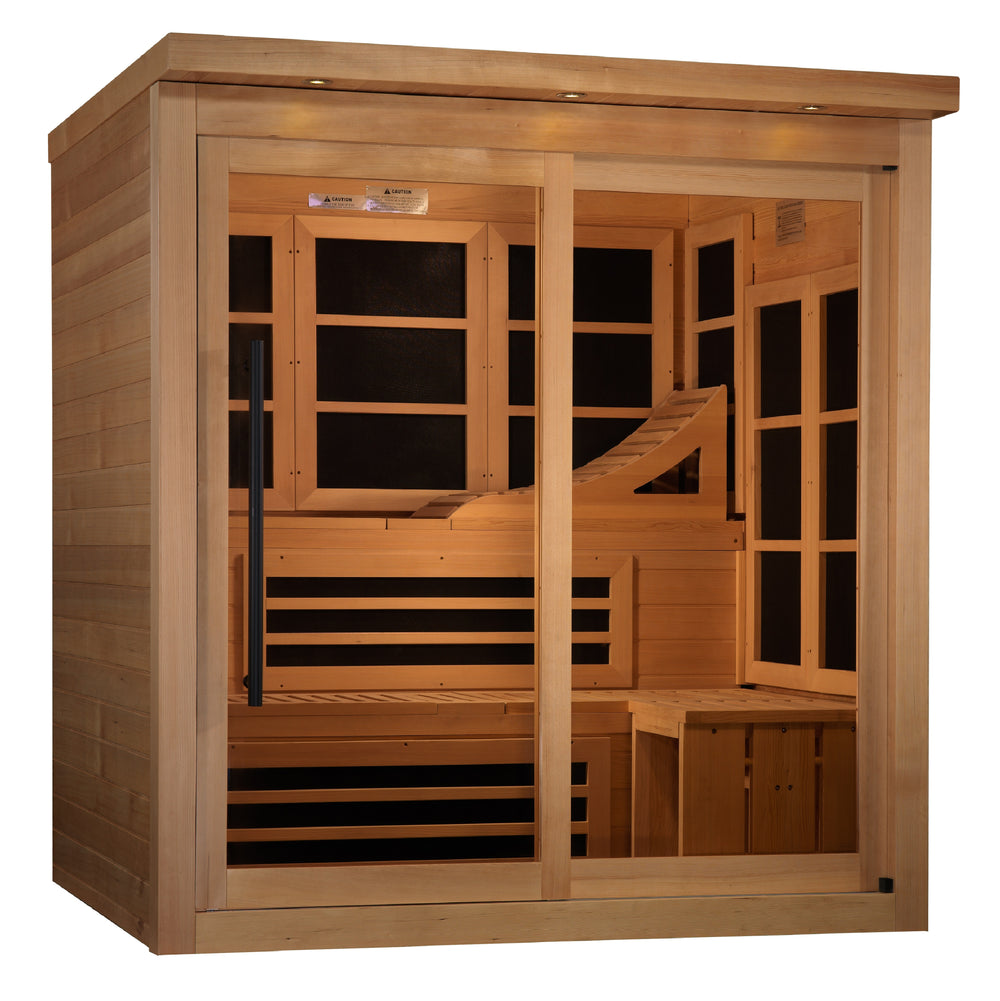 Golden Designs Monaco Limited Edition 6-Person PureTech Near Zero EMF FAR Infrared Sauna, a Saunas by Golden Designs (SCS) available at Dansons Medical