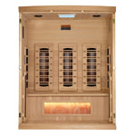 Golden Designs 2025 Reserve Edition 3-Person Full Spectrum Infrared Sauna with Himalayan Salt Bar, a Saunas by Golden Designs (SCS) available at Dansons Medical