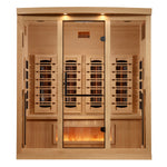 Golden Designs Reserve Edition 4-Person Full Spectrum Near Zero EMF FAR Infrared Sauna with Himalayan Salt Bar, a Saunas by Golden Designs (SCS) available at Dansons Medical