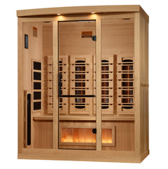 Golden Designs Reserve Edition 4-Person Full Spectrum Near Zero EMF FAR Infrared Sauna with Himalayan Salt Bar, a Saunas by Golden Designs (SCS) available at Dansons Medical