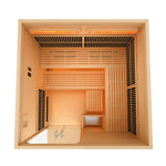 Golden Designs Toledo 6-Person Full Spectrum Hybrid Indoor Sauna with Harvia Stove, a Saunas by Golden Designs (SCS) available at Dansons Medical