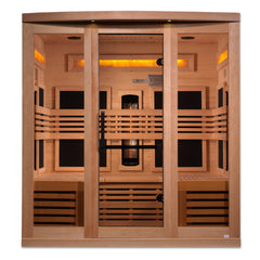 Golden Designs Reserve Edition 6-Person Full Spectrum Near Zero EMF Infrared Sauna with Himalayan Salt Bar, a Saunas by Golden Designs (SCS) available at Dansons Medical