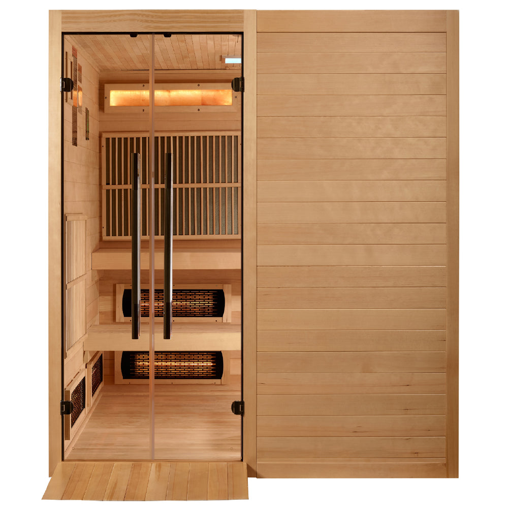 Golden Designs Toledo 6-Person Full Spectrum Hybrid Indoor Sauna with Harvia Stove, a Saunas by Golden Designs (SCS) available at Dansons Medical