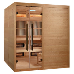 Golden Designs Toledo 6-Person Full Spectrum Hybrid Indoor Sauna with Harvia Stove, a Saunas by Golden Designs (SCS) available at Dansons Medical