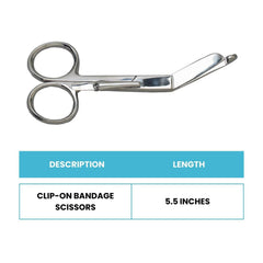 Graham Field Clip-On Bandage Scissors - sold by Dansons Medical -  manufactured by Graham Field