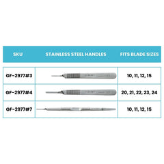 Graham Field Surgical Blade Handles by Feather - sold by Dansons Medical - Scalpels manufactured by Graham Field