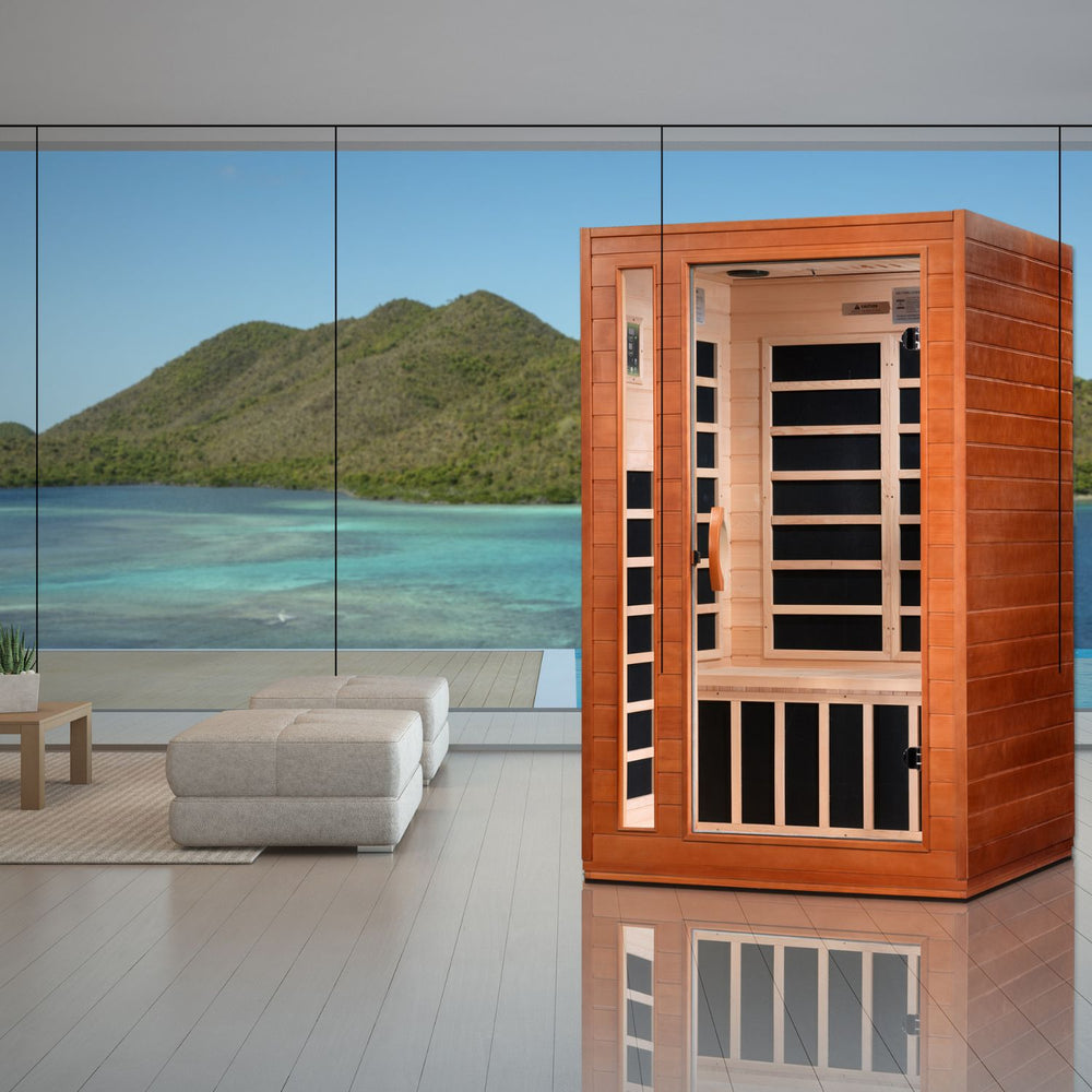 Golden Designs Dynamic Cordoba Elite 2-Person Ultra Low EMF FAR Infrared Sauna, a Saunas by Golden Designs (SCS) available at Dansons Medical