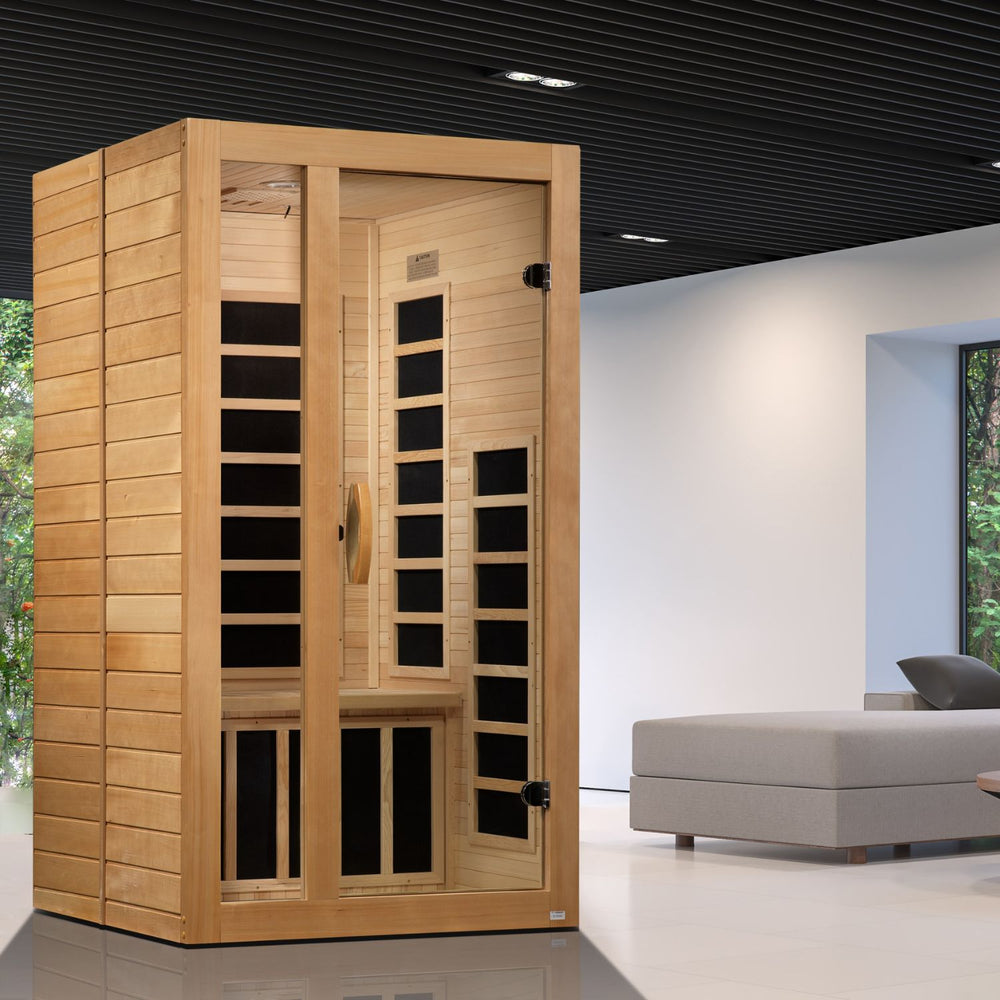 Golden Designs Dynamic Gracia Elite 1-2 Person Ultra Low EMF FAR Infrared Sauna, a Saunas by Golden Designs (SCS) available at Dansons Medical