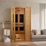 Golden Designs Dynamic Veneto Elite 1-2 Person Ultra Low EMF FAR Infrared Sauna, a Saunas by Golden Designs (SCS) available at Dansons Medical