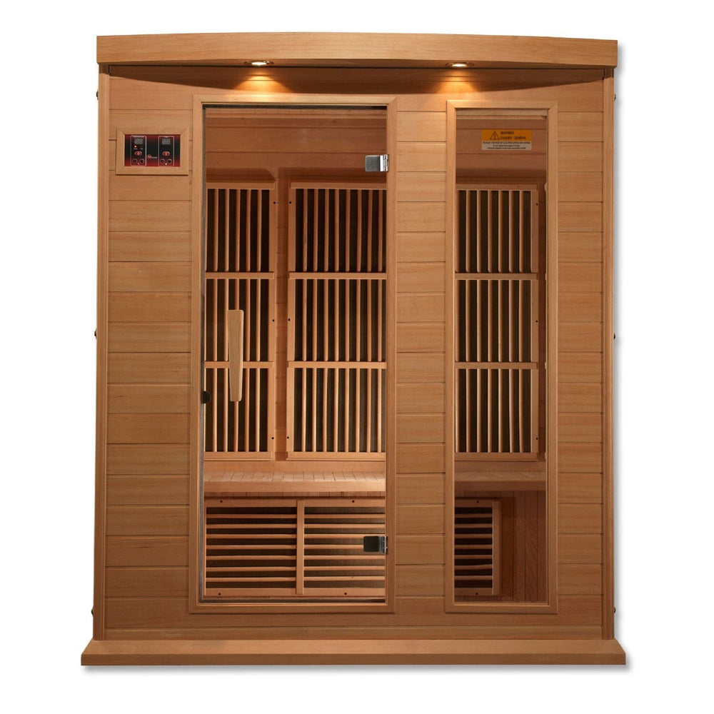 Golden Designs Maxxus 3-Person Low EMF FAR Infrared Sauna - sold by Dansons Medical - Saunas manufactured by Golden Designs (SCS)