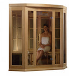 Golden Designs Maxxus 3-Person Corner Low EMF FAR Infrared Sauna - sold by Dansons Medical - Saunas manufactured by Golden Designs (SCS)