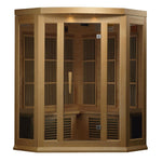 Golden Designs Maxxus 3-Person Corner Low EMF FAR Infrared Sauna - sold by Dansons Medical - Saunas manufactured by Golden Designs (SCS)