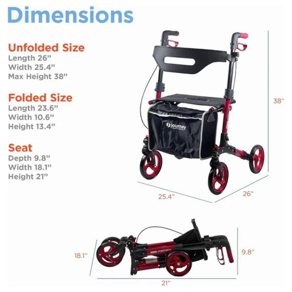 Journey Breeze Rollator Walker - sold by Dansons Medical - Rollator Walkers manufactured by Journey Health & Lifestyle