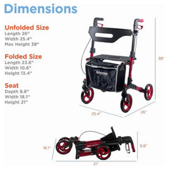 Journey Breeze Rollator Walker - sold by Dansons Medical - Rollator Walkers manufactured by Journey Health & Lifestyle