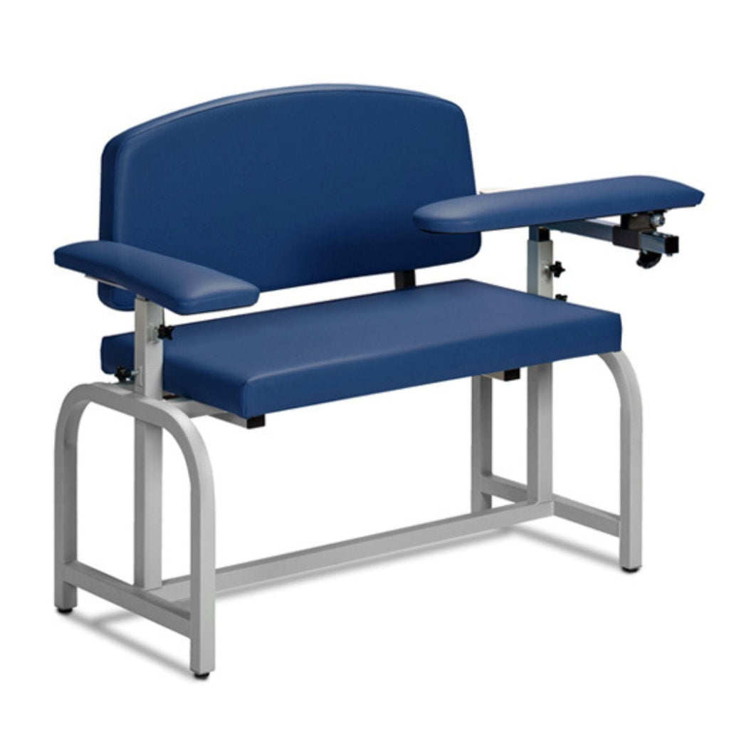 Clinton Industries Lab X Series Blood Drawing Chair with One Padded Flip Arm