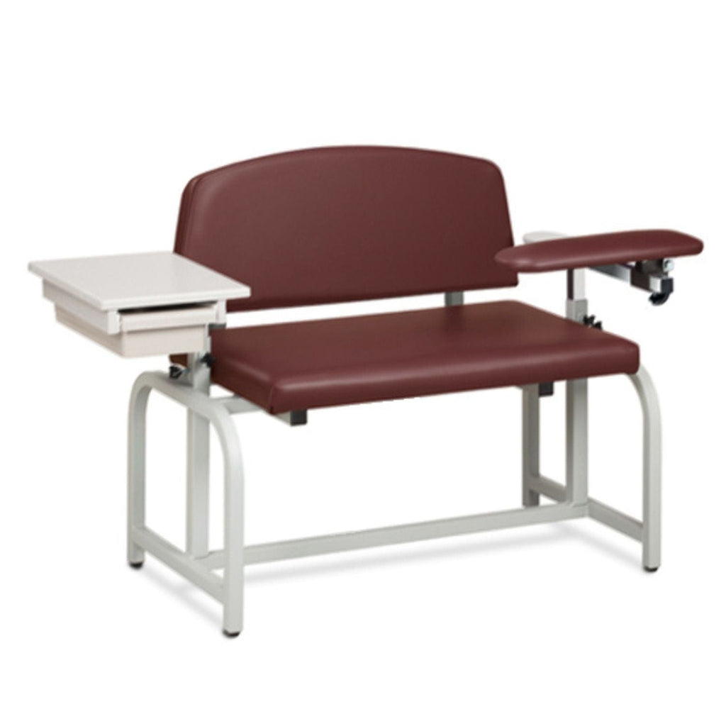 Clinton Industries Lab X Series Bariatric Blood Drawing Chair with Padded Flip Arms - sold by Dansons Medical -  manufactured by Clinton Industries (MM)