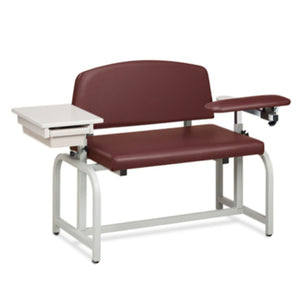 Clinton Industries Lab X Series Bariatric Blood Drawing Chair with Padded Flip Arms