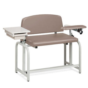 Clinton Industries Lab X Series Bariatric Blood Drawing Chair with Padded Flip Arms