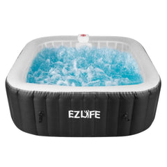 Lifesmart 6-Person Inflatable Square Hot Tub with LED Lights - sold by Dansons Medical - Hot and Cold Tubs manufactured by Lifesmart (SCS)