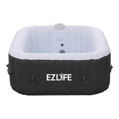 Lifesmart 6-Person Inflatable Square Hot Tub with LED Lights - sold by Dansons Medical - Hot and Cold Tubs manufactured by Lifesmart (SCS)