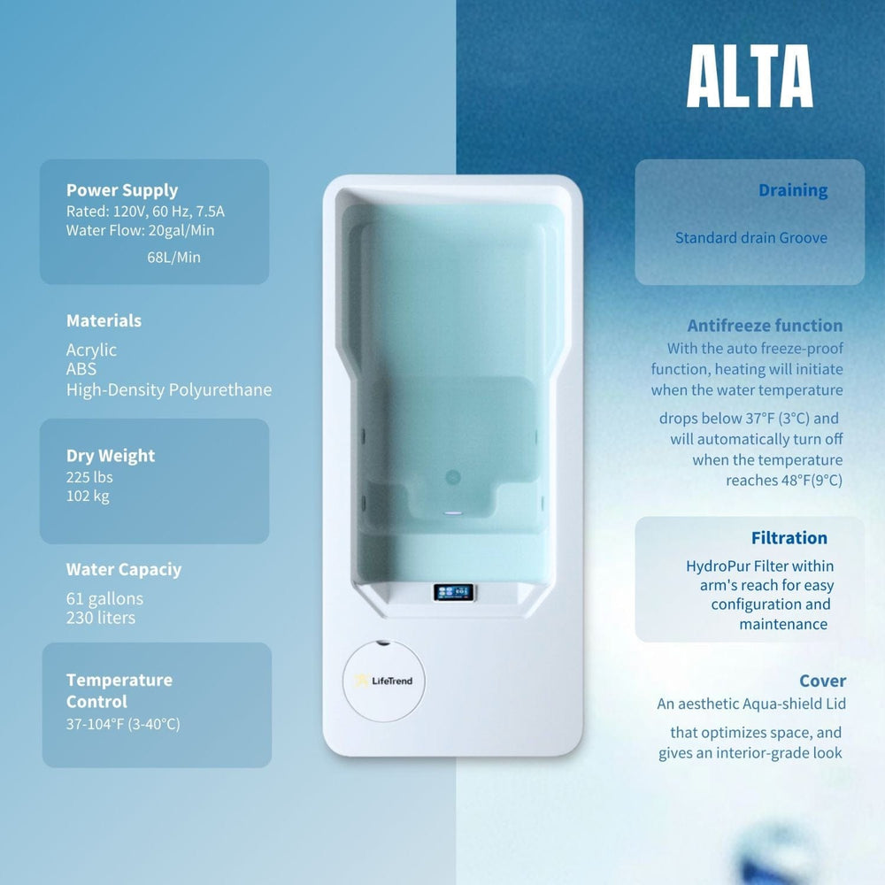 Lifesmart Alta 2-in-1 Hot & Cold Plunge - sold by Dansons Medical - Hot and Cold Tubs manufactured by Lifesmart (SCS)