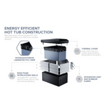 Lifesmart EZLIFE Cabo 4-5 Person Cut Corner Eco Foam Hot Tub