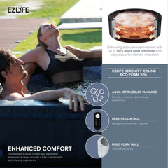 Lifesmart EZLIFE Alba 7-Person Round Eco Foam Hot Tub - sold by Dansons Medical - Hot and Cold Tubs manufactured by Lifesmart (SCS)