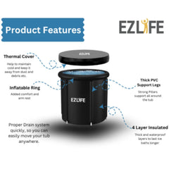 Lifesmart EZLIFE Portable Inflatable Ice Bath - sold by Dansons Medical - Hot and Cold Tubs manufactured by Lifesmart (SCS)