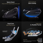 Lifesmart R9775EBLK 4D Dual Core Faux Leather Massage Chair