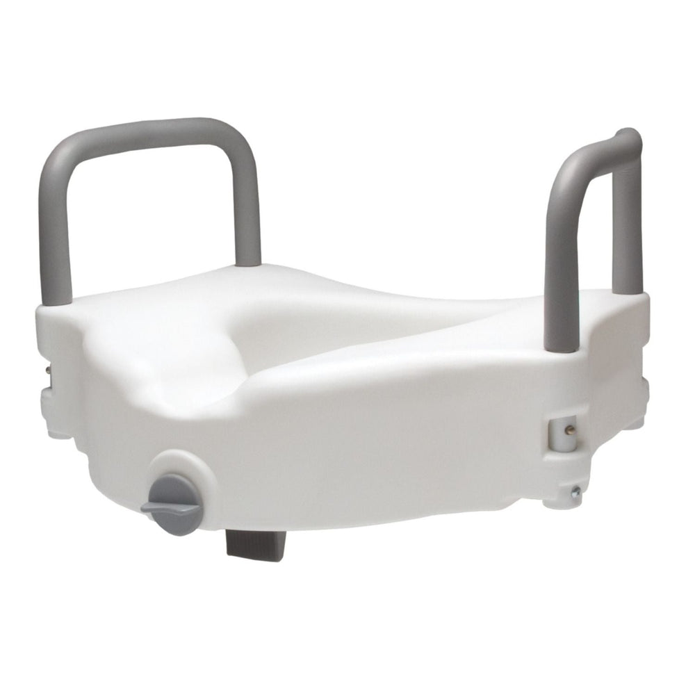 Lumex Locking Raised Toilet Seat With Removable Armrests, Non-Retail Packaging - sold by Dansons Medical -  manufactured by Graham Field
