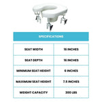 Lumex Multi-Position Open Padded Raised Toilet - sold by Dansons Medical -  manufactured by Graham Field