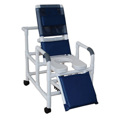 MJM International 100 Series Reclining Shower Chair with Deluxe Elongated Soft Seat