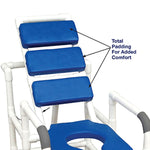 MJM International 100 Series Reclining Shower Chair with Total Padding