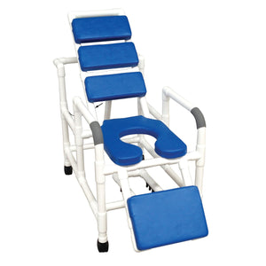 MJM International 100 Series Reclining Shower Chair with Total Padding