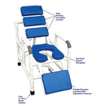 MJM International 100 Series Reclining Shower Chair with Total Padding