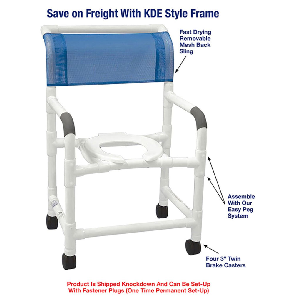 MJM International Knocked Down Deluxe Wide Shower Chair