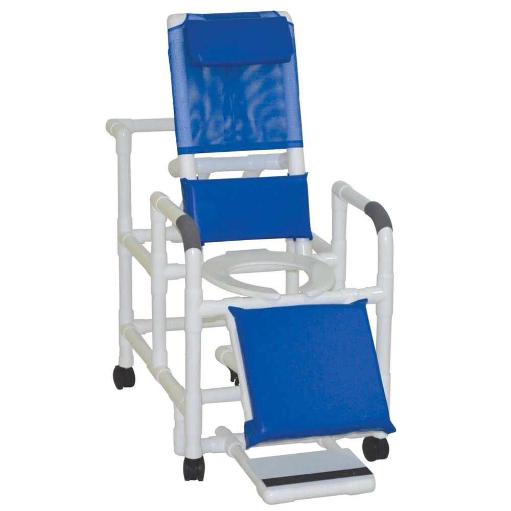 MJM International Reclining Shower Chair with Sliding Footrest