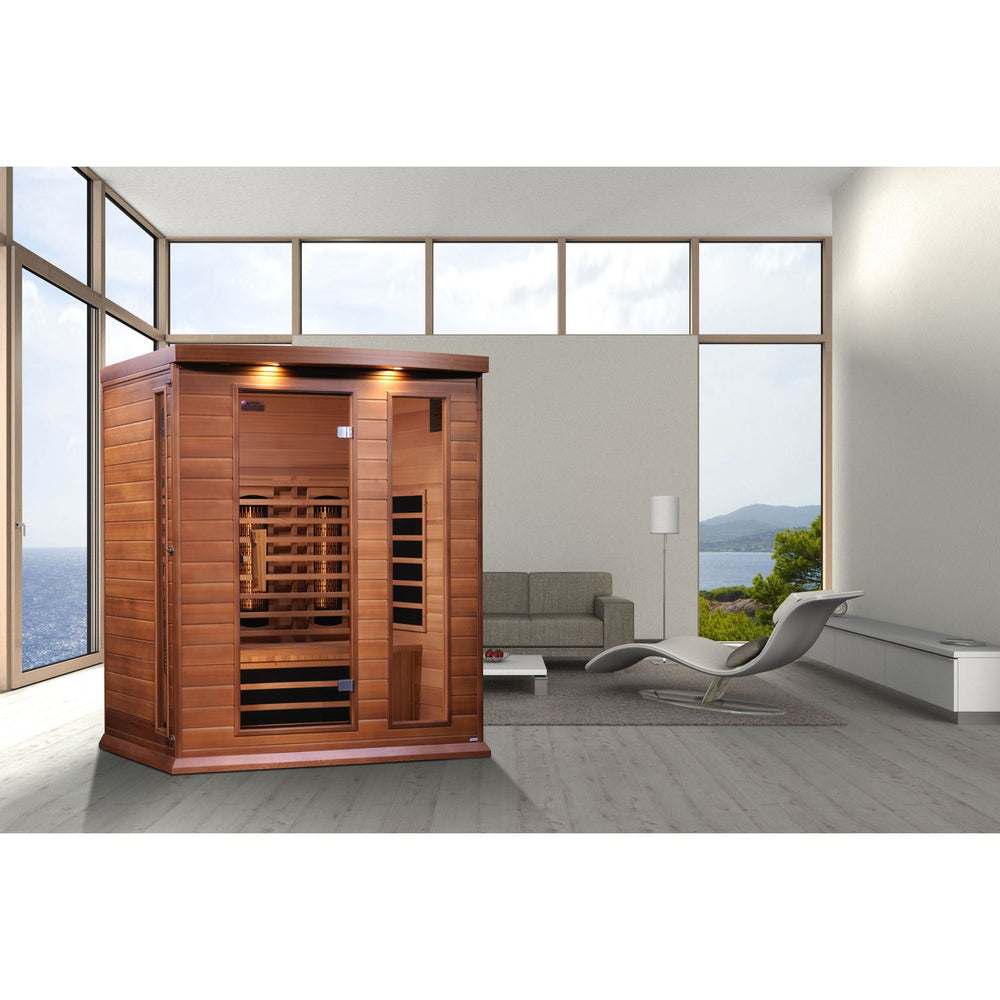 Golden Designs Maxxus 3-Person Full Spectrum Near Zero EMF FAR Infrared Sauna, a Saunas by Golden Designs (SCS) available at Dansons Medical