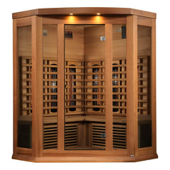 Golden Designs Maxxus 3-Person Corner Full Spectrum Near Zero EMF FAR Infrared Sauna, a Saunas by Golden Designs (SCS) available at Dansons Medical