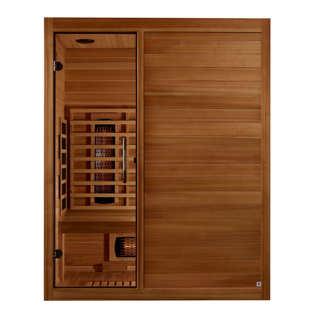 Golden Designs Maxxus S-Line 3-Person Full Spectrum Near Zero EMF FAR Infrared Sauna, a Saunas by Golden Designs (SCS) available at Dansons Medical