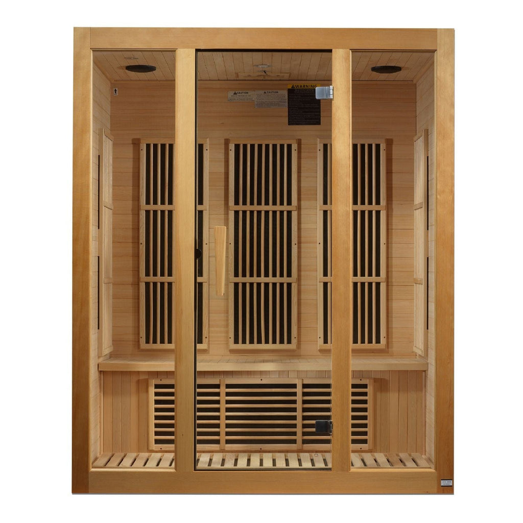Golden Designs Maxxus Bellevue 3-Person Low EMF FAR Infrared Sauna