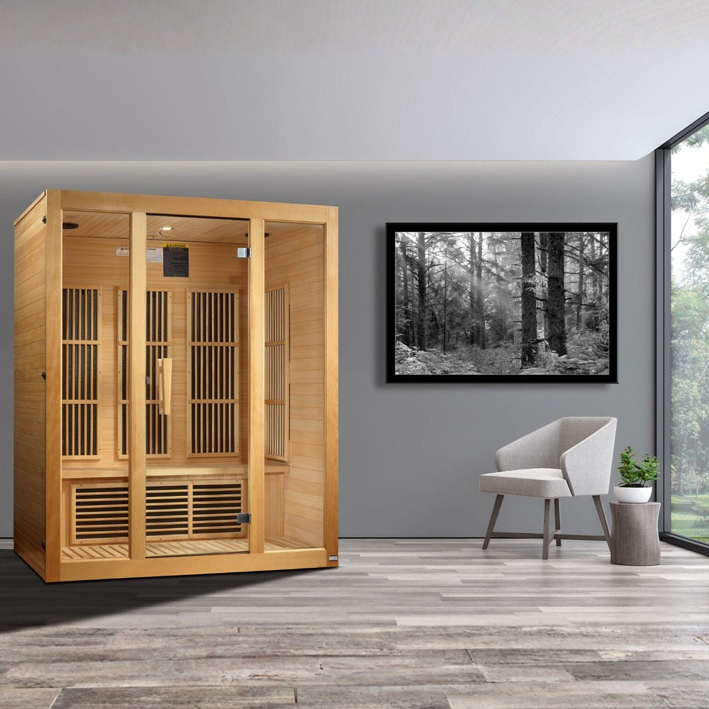 Golden Designs Maxxus Bellevue 3-Person Low EMF FAR Infrared Sauna - sold by Dansons Medical - Saunas manufactured by Golden Designs (SCS)