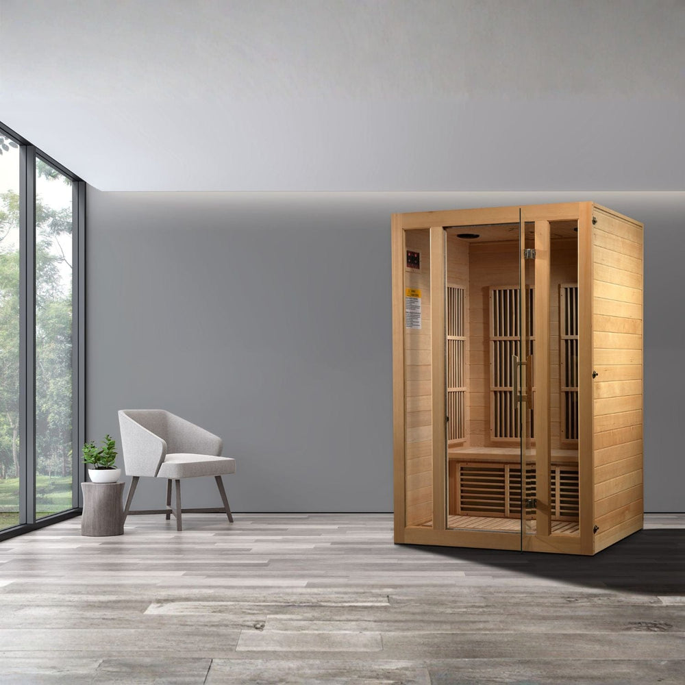 Golden Designs Maxxus Seattle 2-Person Low EMF FAR Infrared Sauna - sold by Dansons Medical - Saunas manufactured by Golden Designs (SCS)