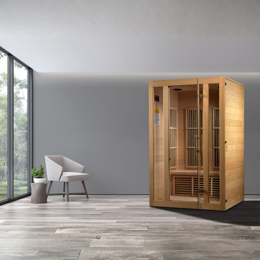 Golden Designs Maxxus Seattle 2-Person Low EMF FAR Infrared Sauna - sold by Dansons Medical - Saunas manufactured by Golden Designs (SCS)