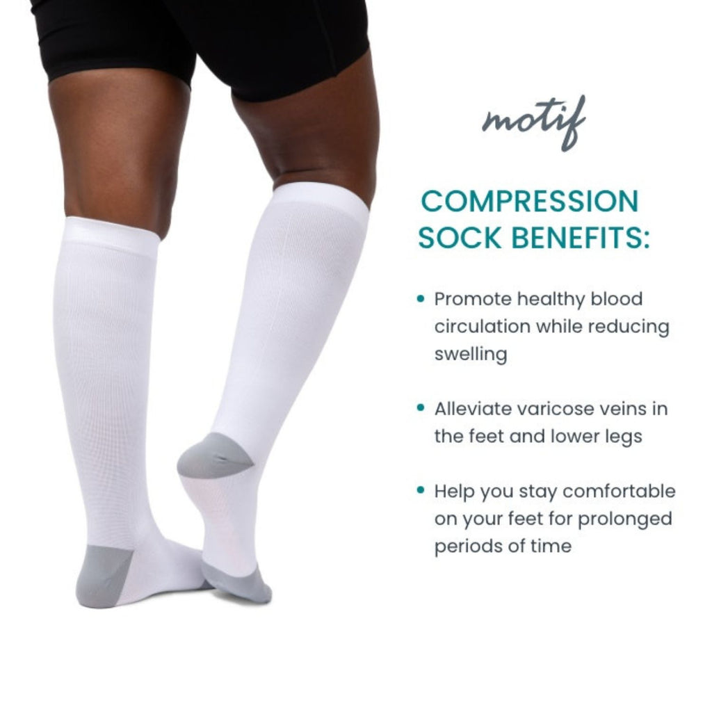 Motif Maternity Compression Socks, a Support & Comfort by Motif Medical (MM) available at Dansons Medical