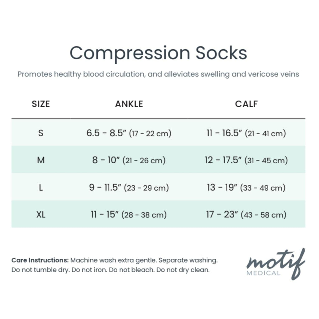 Motif Maternity Compression Socks - sold by Dansons Medical - Support & Comfort manufactured by Motif Medical (MM)