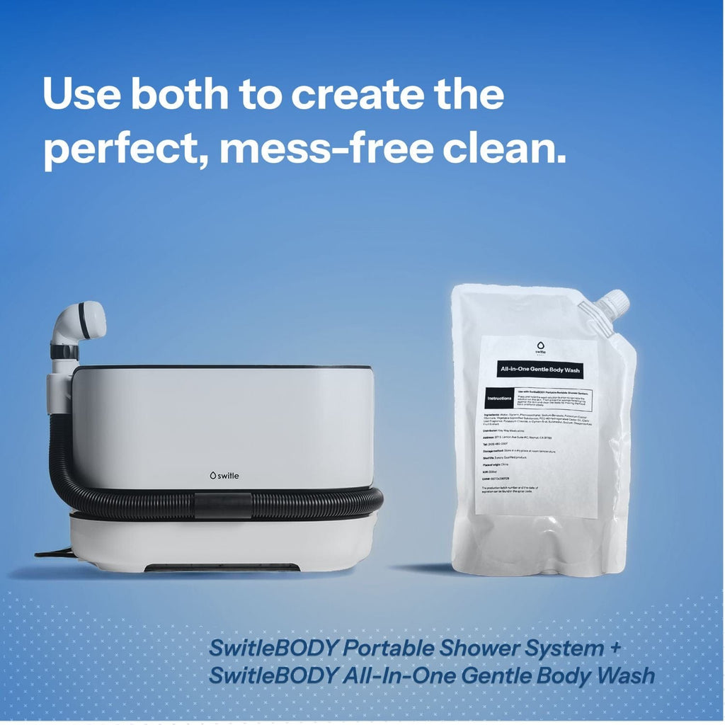 Key Way Medical Switle BODY All-in-One Gentle Body Wash - sold by Dansons Medical - Portable Shower manufactured by Key Way Medical